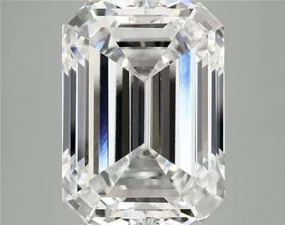 12.39ct F VVS2 Rare Carat Ideal Cut Emerald Lab Grown Diamond