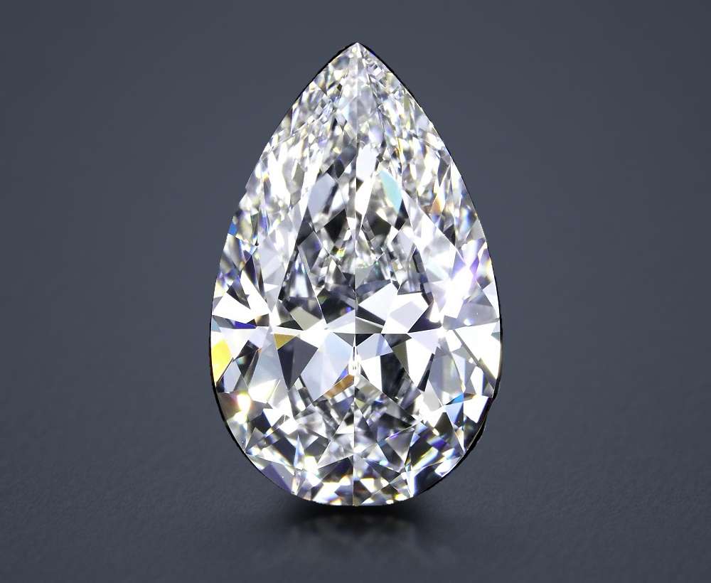 7.16ct D FL Rare Carat Ideal Cut Pear Diamond