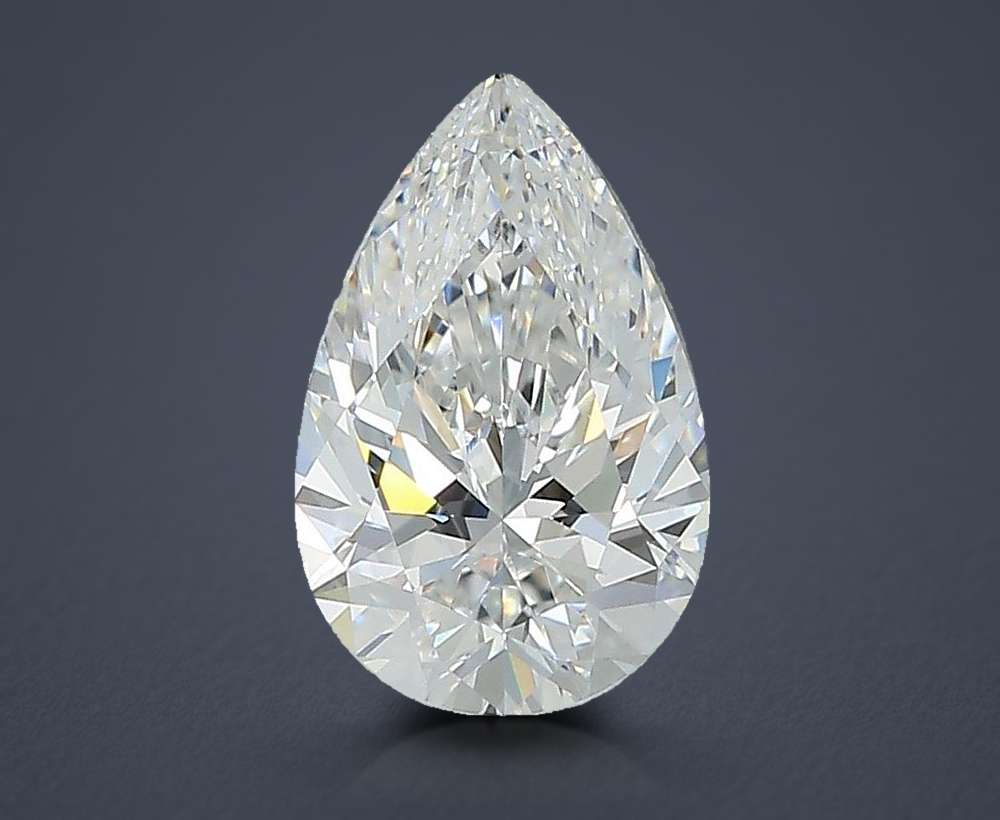 1.38ct D VVS2 Rare Carat Ideal Cut Pear Lab Grown Diamond