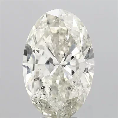 5.01ct K SI2 Rare Carat Ideal Cut Oval Diamond