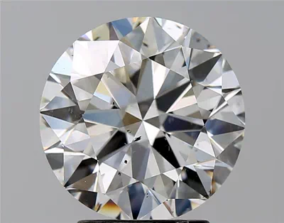 3.07ct G SI2 Rare Carat Ideal Cut Round Diamond