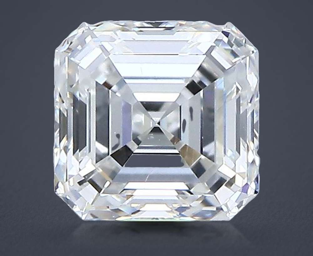 1.52ct F VS2 Rare Carat Ideal Cut Asscher Diamond