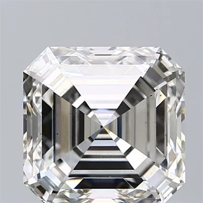 4.09ct H VS2 Rare Carat Ideal Cut Asscher Lab Grown Diamond