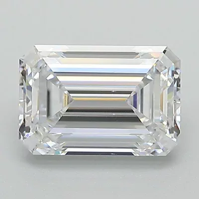 1.58ct D VS2 Rare Carat Ideal Cut Emerald Lab Grown Diamond