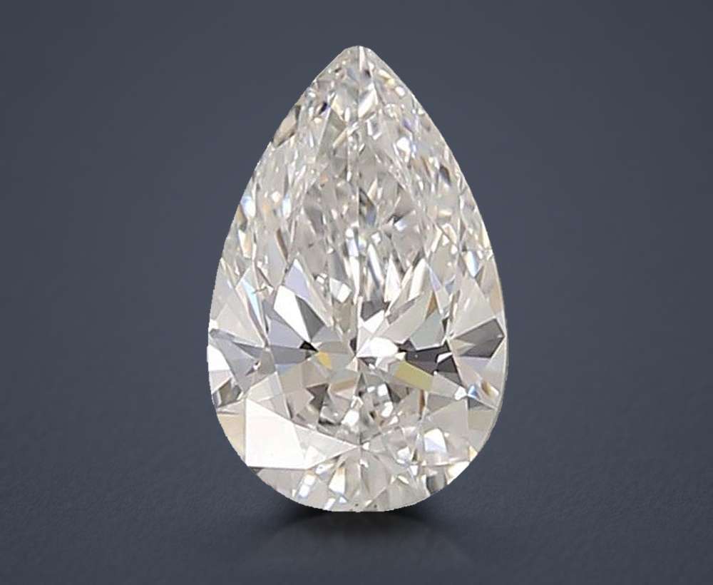 0.94ct D VS2 Rare Carat Ideal Cut Pear Lab Grown Diamond