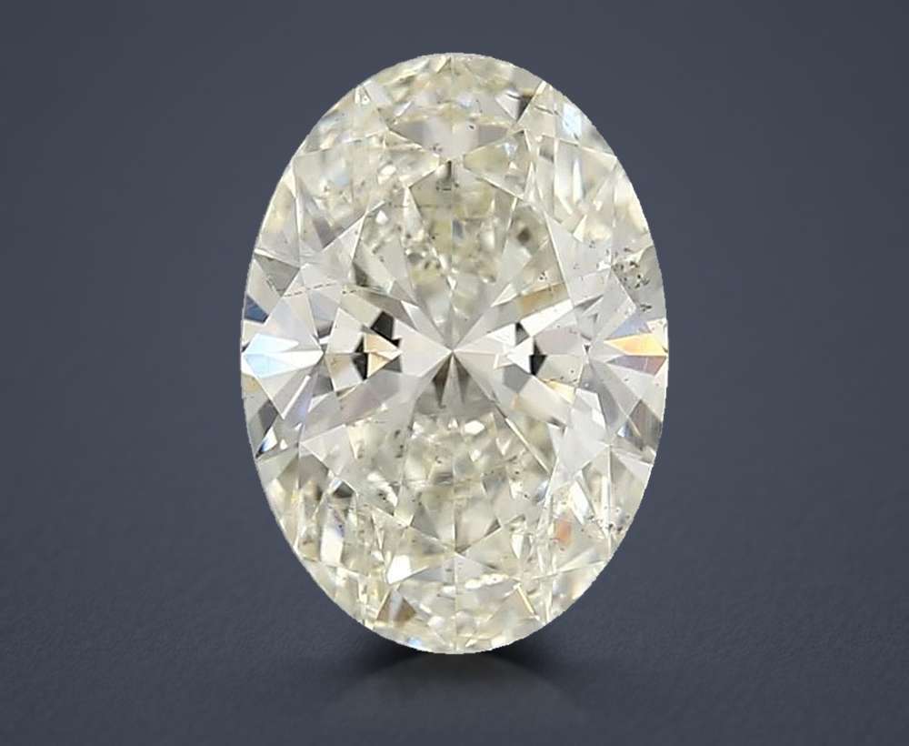 2.10ct K SI2 Rare Carat Ideal Cut Oval Diamond