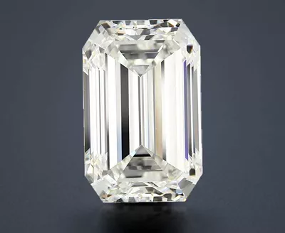 8.02ct H SI1 Rare Carat Ideal Cut Emerald Diamond