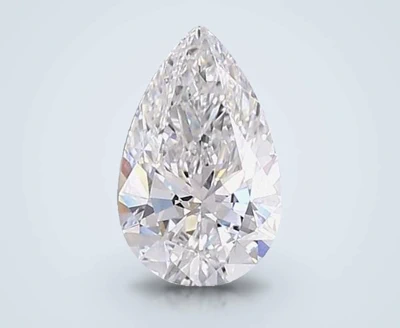 3.08ct F VS1 Rare Carat Ideal Cut Pear Lab Grown Diamond