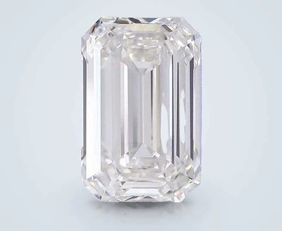 5.73ct F VVS2 Rare Carat Ideal Cut Emerald Lab Grown Diamond