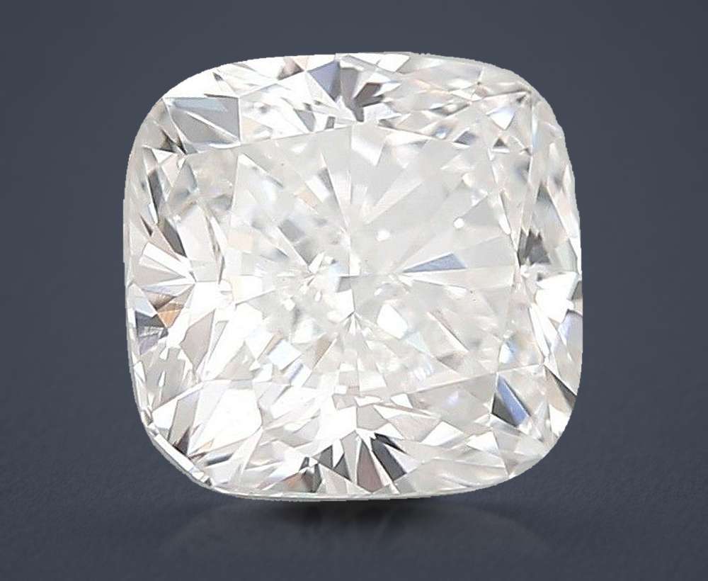 3.28ct E VVS2 Rare Carat Ideal Cut Cushion Lab Grown Diamond