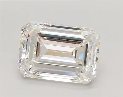 4.09ct F VS1 Rare Carat Ideal Cut Emerald Lab Grown Diamond
