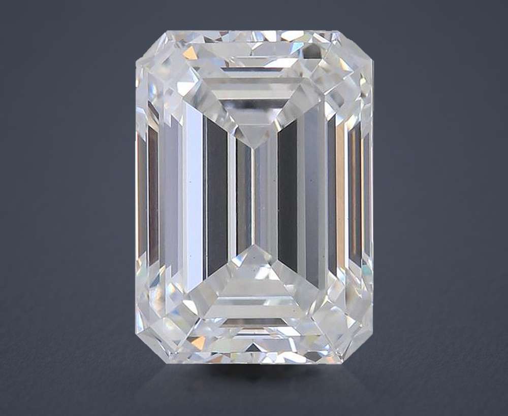 3.08ct E VS1 Rare Carat Ideal Cut Emerald Lab Grown Diamond