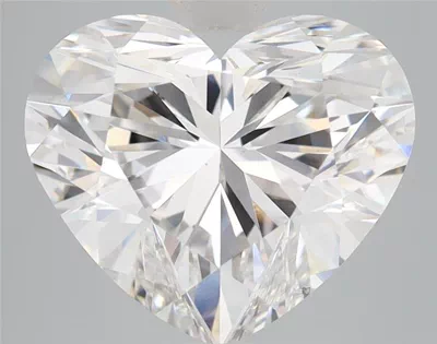 4.99ct F VS2 Rare Carat Ideal Cut Heart Lab Grown Diamond