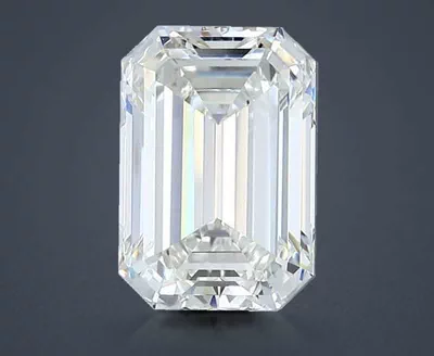 3.04ct I VVS1 Rare Carat Ideal Cut Emerald Diamond
