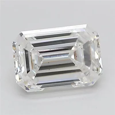 2.00ct D SI1 Rare Carat Ideal Cut Emerald Lab Grown Diamond