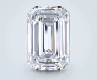 15.19ct F VVS2 Rare Carat Ideal Cut Emerald Lab Grown Diamond