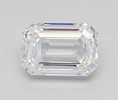 2.01ct D VS2 Excellent Cut Emerald Lab Grown Diamond