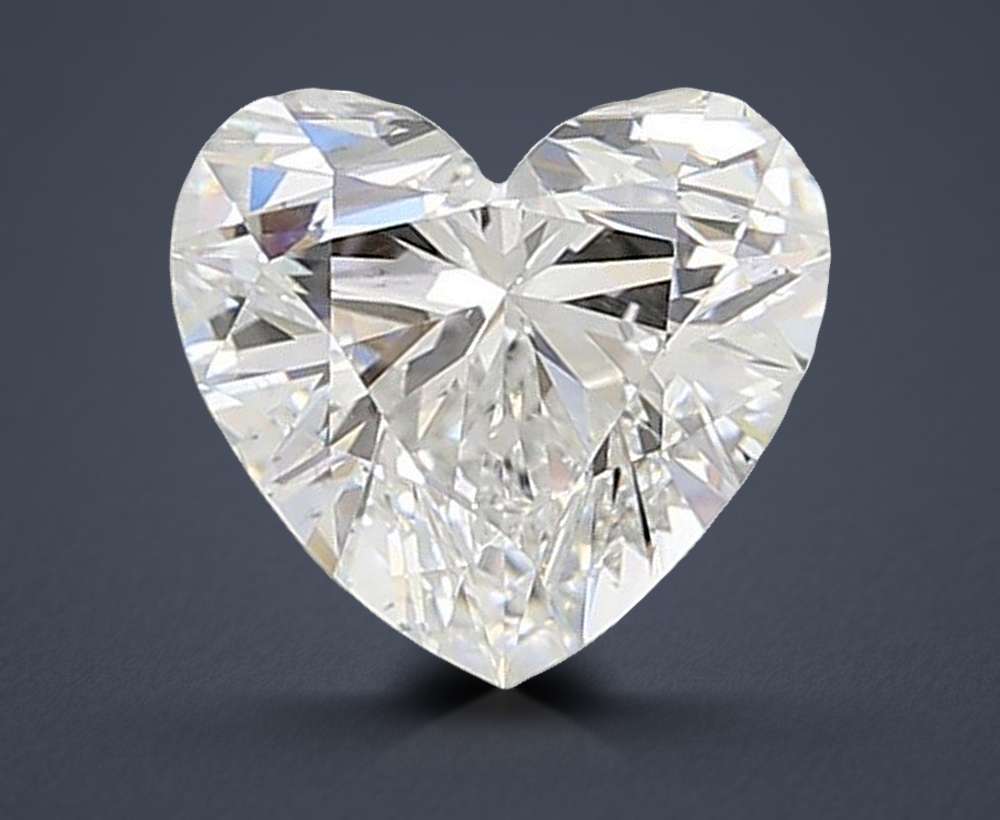 1.53ct E SI1 Rare Carat Ideal Cut Heart Lab Grown Diamond