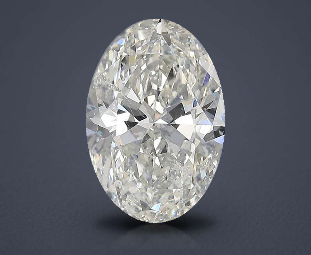3.02ct I SI2 Rare Carat Ideal Cut Oval Diamond