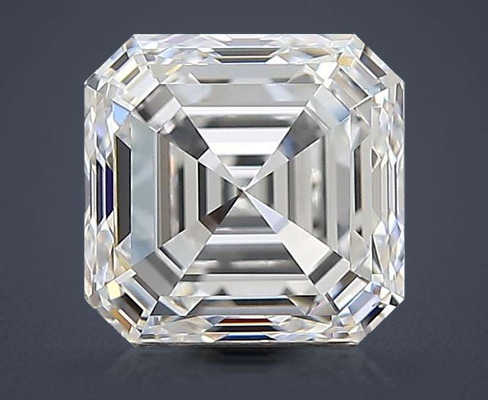 2.20ct E VVS2 Very Good Cut Asscher Diamond