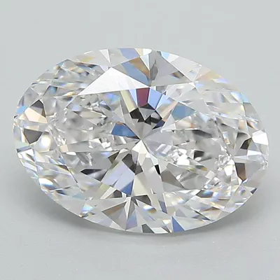 3.06ct D VVS2 Rare Carat Ideal Cut Oval Lab Grown Diamond