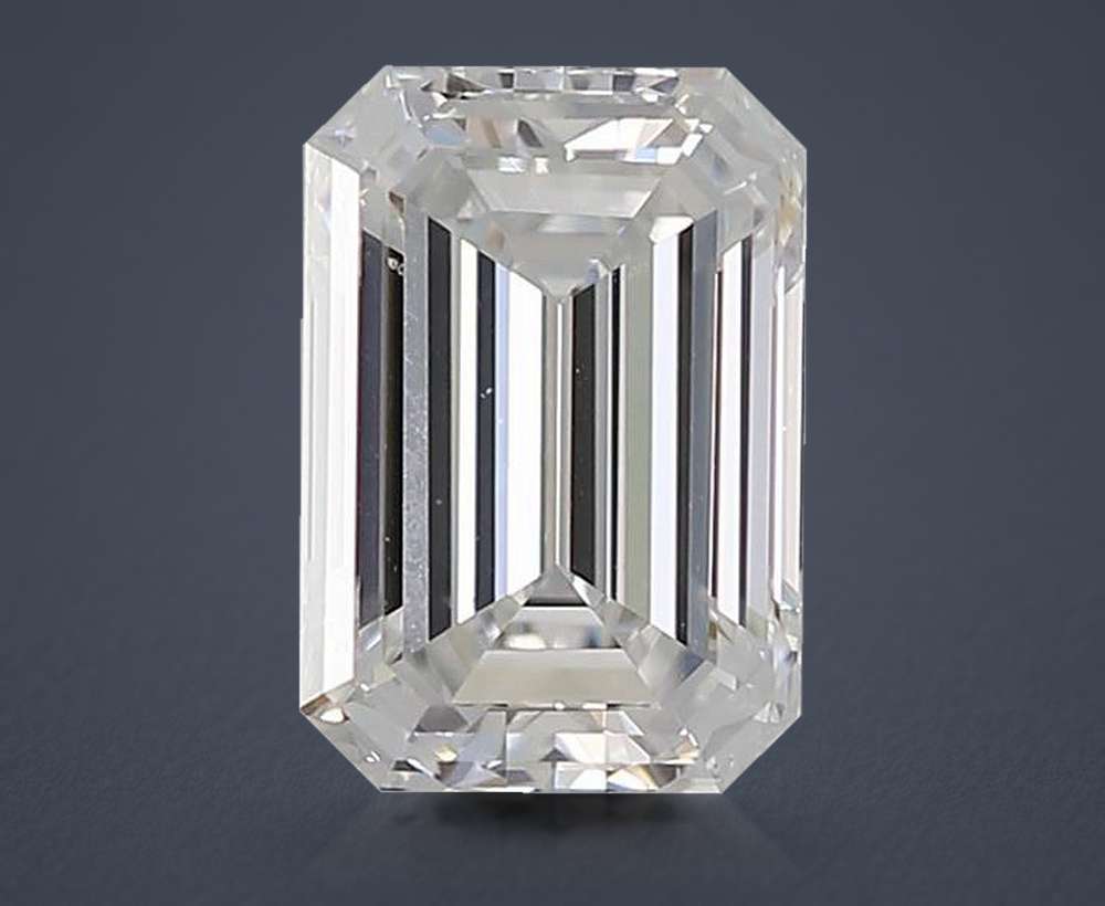 0.80ct F SI1 Rare Carat Ideal Cut Emerald Diamond