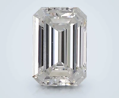 0.80ct F SI1 Rare Carat Ideal Cut Emerald Diamond
