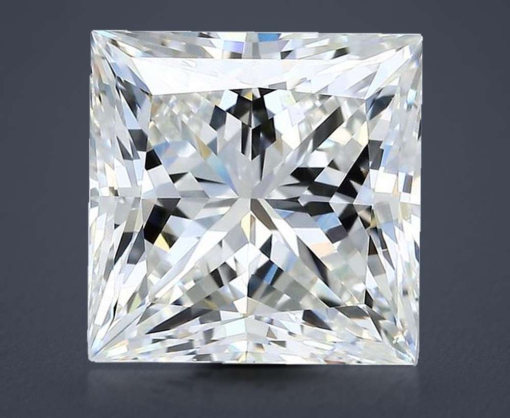 5.90ct F VS2 Very Good Cut Princess Diamond