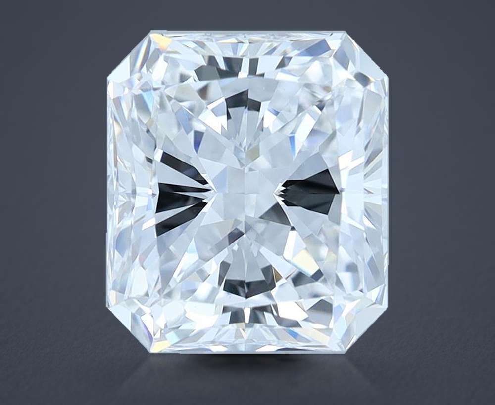 2.23ct D VS2 Rare Carat Ideal Cut Radiant Diamond