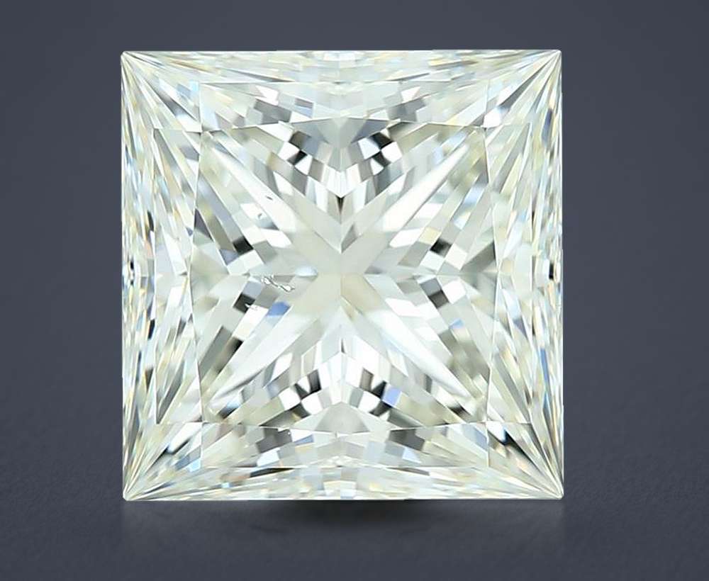 3.06ct K SI1 Rare Carat Ideal Cut Princess Diamond