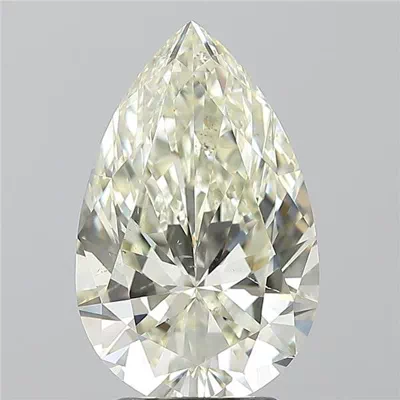 3.01ct K SI1 Rare Carat Ideal Cut Pear Diamond