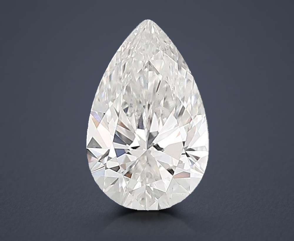 3.07ct F VS1 Rare Carat Ideal Cut Pear Lab Grown Diamond