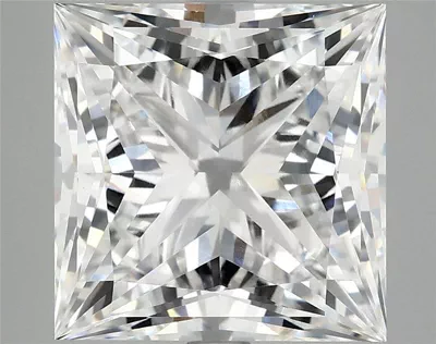 6.55ct F VS1 Rare Carat Ideal Cut Princess Lab Grown Diamond