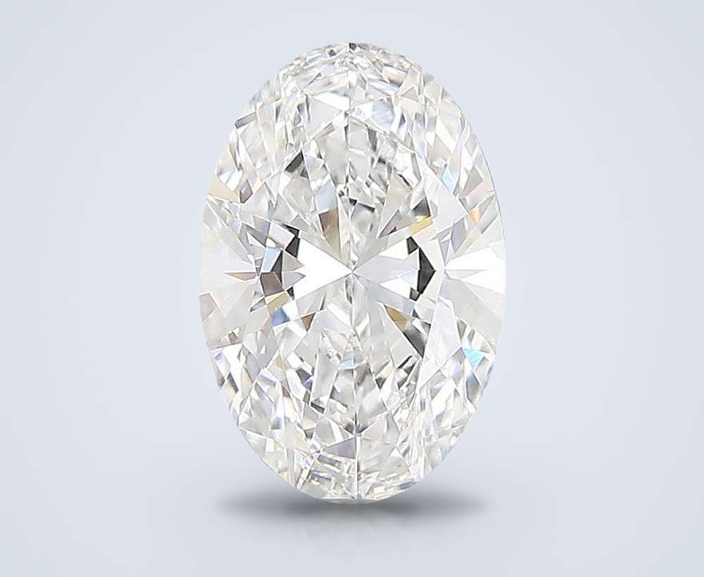 11.09ct F VVS2 Rare Carat Ideal Cut Oval Lab Grown Diamond