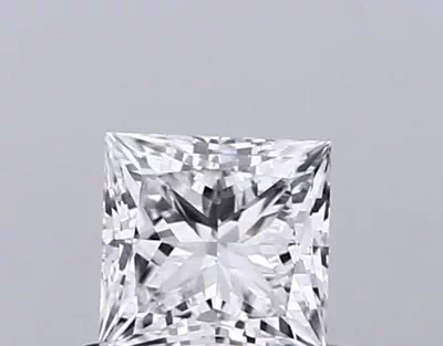 0.51ct D VVS2 Very Good Cut Princess Lab Grown Diamond