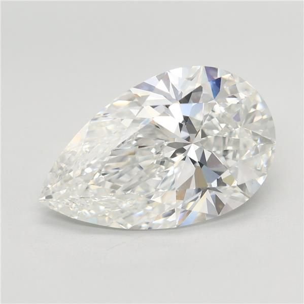 4.93ct F VS1 Rare Carat Ideal Cut Pear Lab Grown Diamond