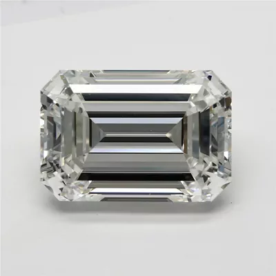 8.09ct I VVS2 Rare Carat Ideal Cut Emerald Diamond