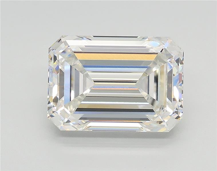 4.04ct F VVS2 Rare Carat Ideal Cut Emerald Lab Grown Diamond