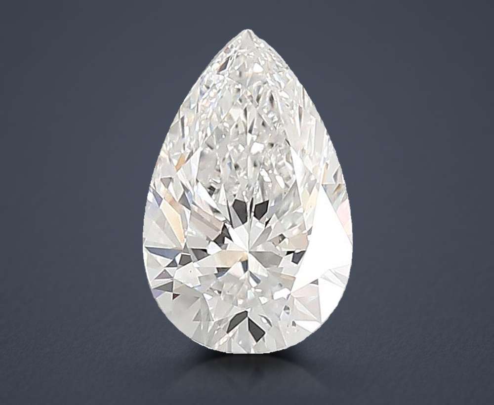 4.07ct F VVS2 Rare Carat Ideal Cut Pear Lab Grown Diamond