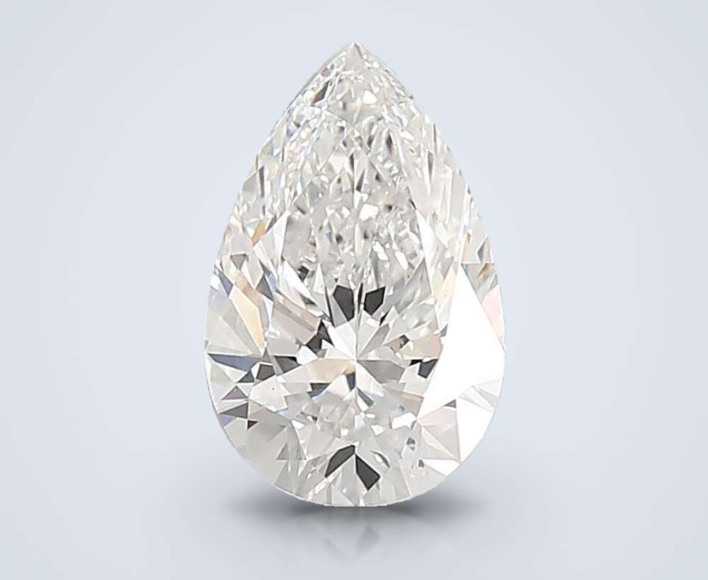 4.07ct F VVS2 Rare Carat Ideal Cut Pear Lab Grown Diamond