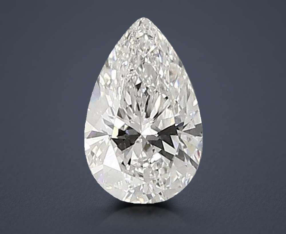 0.92ct F IF Rare Carat Ideal Cut Pear Lab Grown Diamond