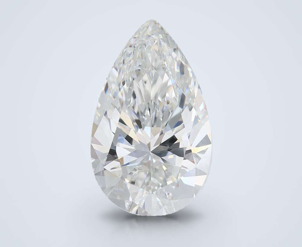 6.56ct F VVS2 Rare Carat Ideal Cut Pear Lab Grown Diamond