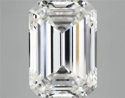 12.99ct F VVS2 Rare Carat Ideal Cut Emerald Lab Grown Diamond