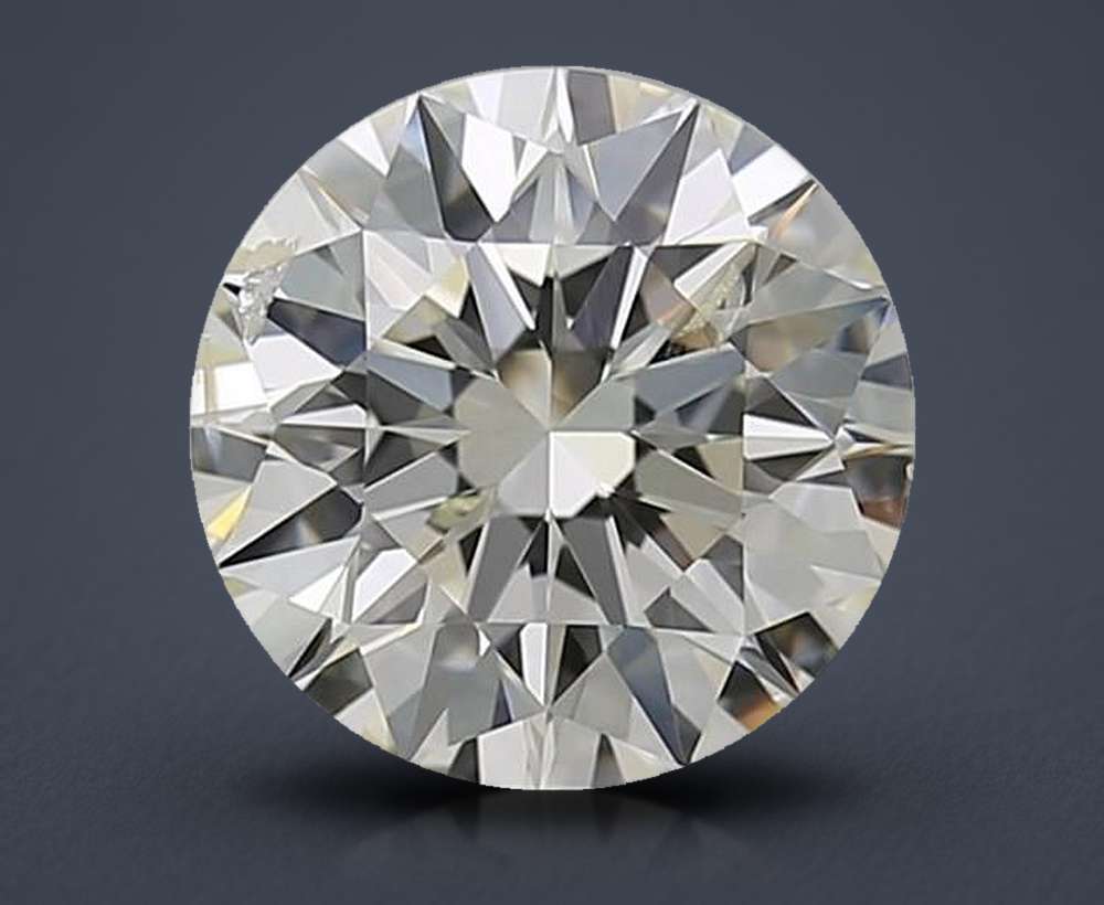 3.03ct J SI2 Rare Carat Ideal Cut Round Diamond