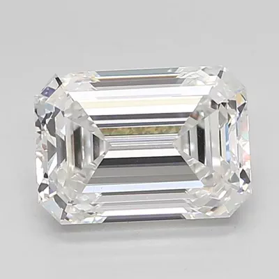 3.52ct F VS1 Rare Carat Ideal Cut Emerald Lab Grown Diamond