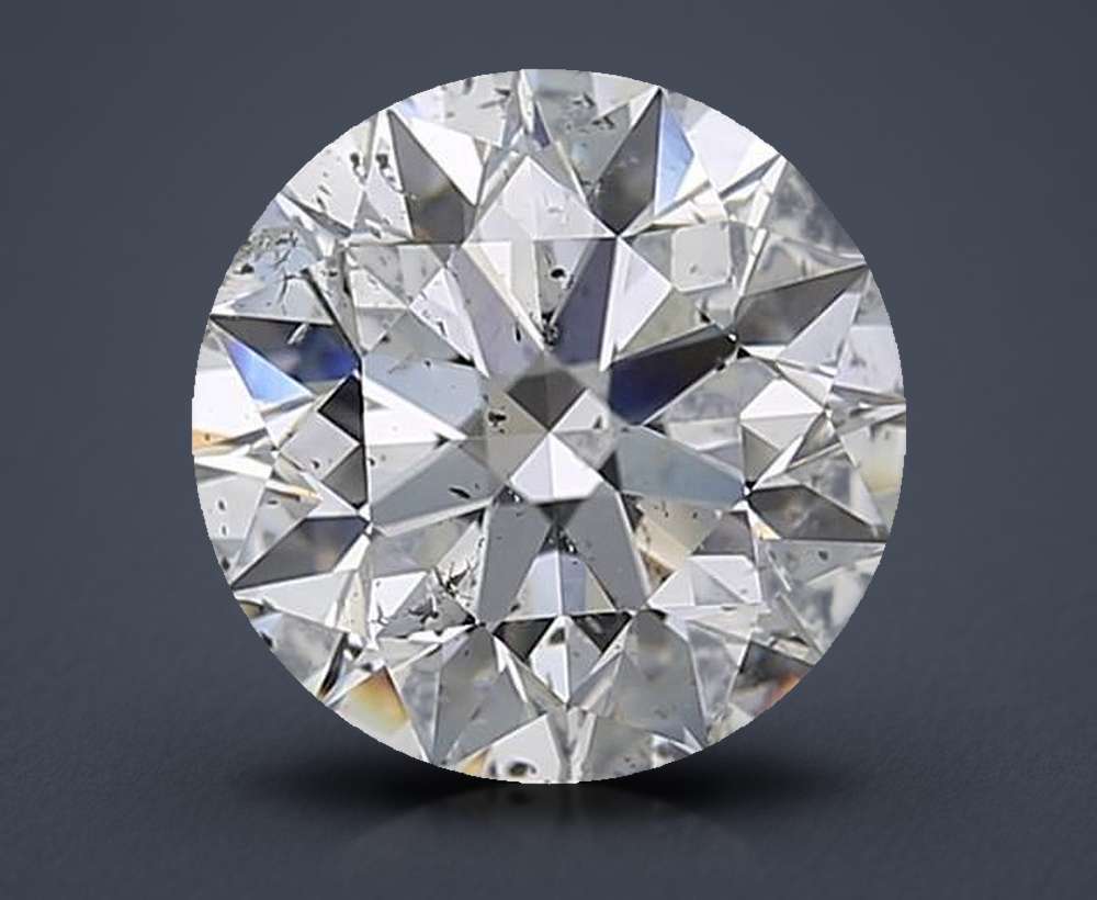 3.02ct F SI2 Rare Carat Ideal Cut Round Diamond