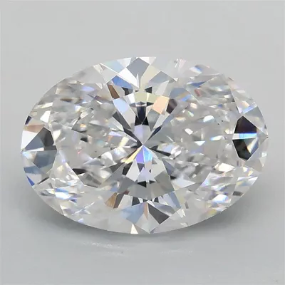 2.01ct D VS1 Rare Carat Ideal Cut Oval Lab Grown Diamond