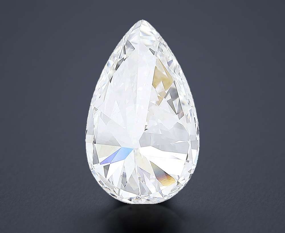 9.54ct E VVS2 Rare Carat Ideal Cut Pear Lab Grown Diamond