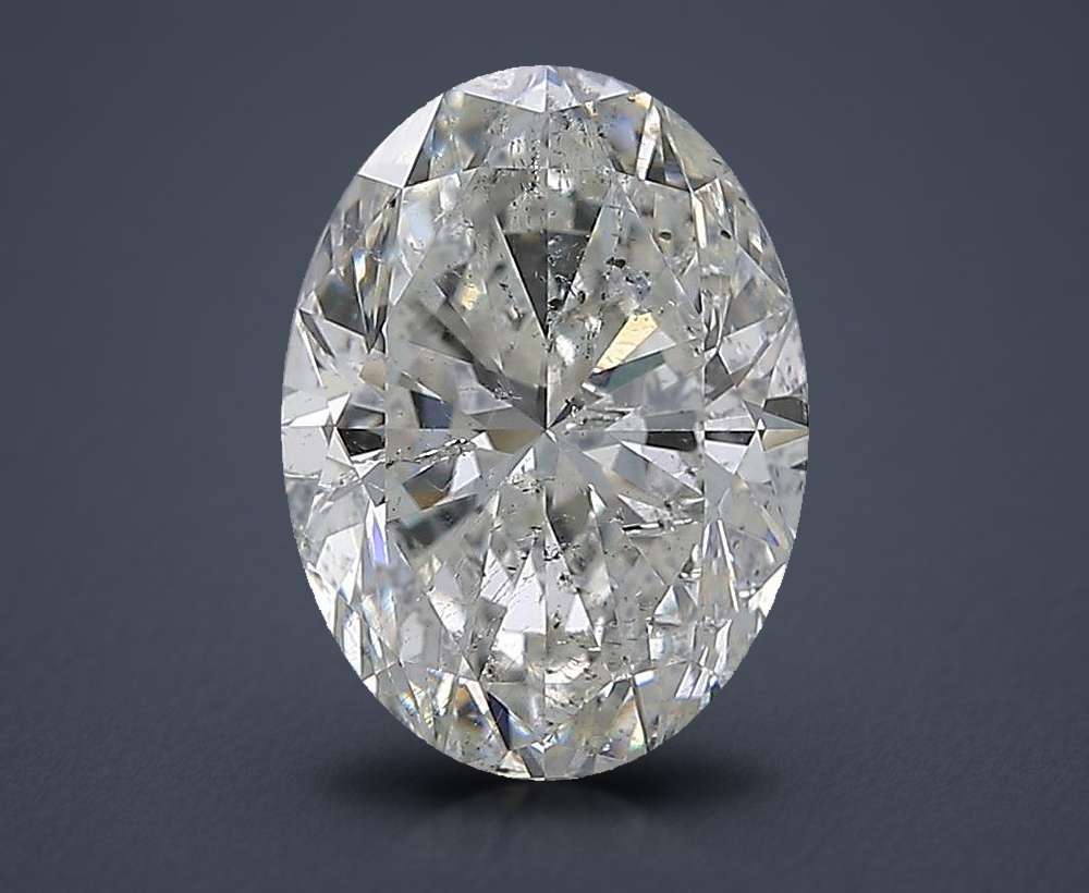 3.01ct G SI2 Rare Carat Ideal Cut Oval Diamond