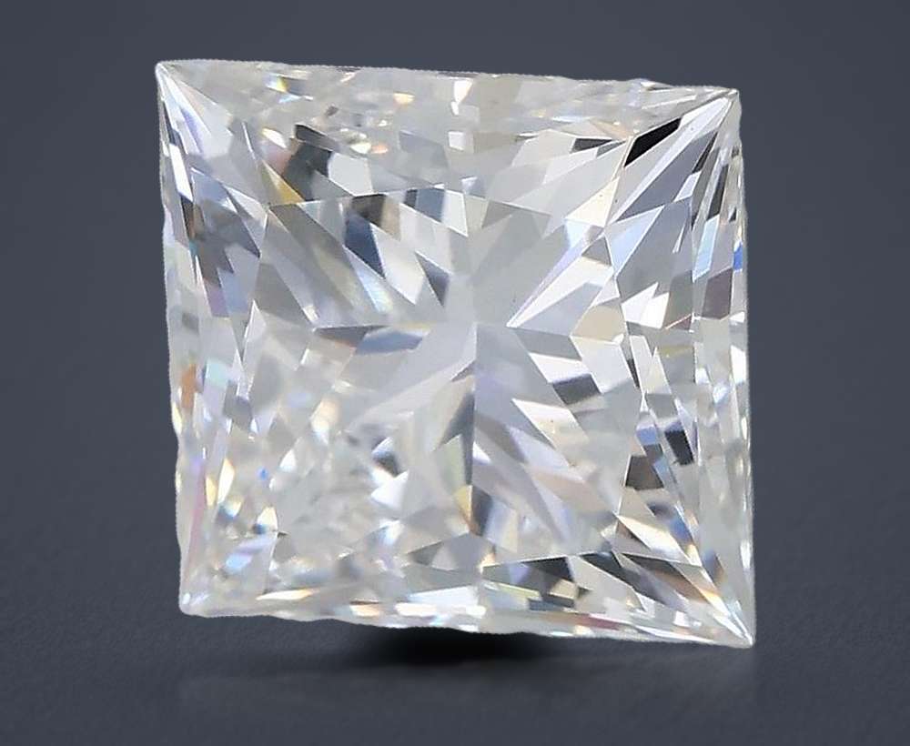 3.07ct E VS1 Rare Carat Ideal Cut Princess Lab Grown Diamond